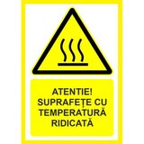 Placuta atentie suprafata cu temperatura ridicata